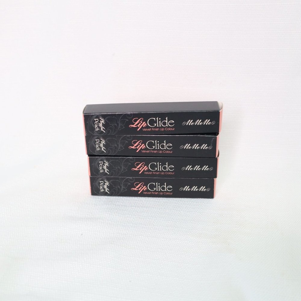 Mememe lip glide playful peach 4 pack new